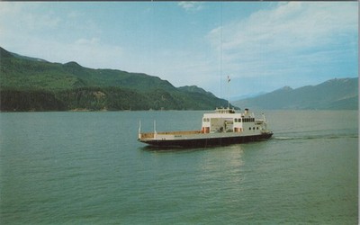 M.V. Balfour Ferry on Kootenay Lake BC Canada Postcard UNP