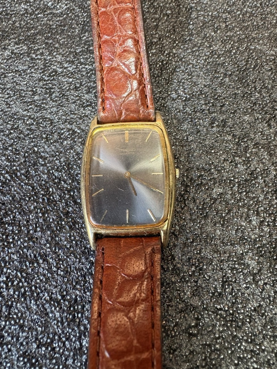 Men's Watch Seiko 7430-5550 Quartz Gunmetal Grey Face Working | eBay