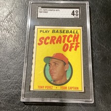 1971 Topps Scratch-Offs Tony Perez Cincinati Reds HOF PSA 4 HOF Oddball Low Pop