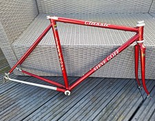 Steve Goff Classic Road Bike Steel Frame 65.3cm 700C Red Fork Headset