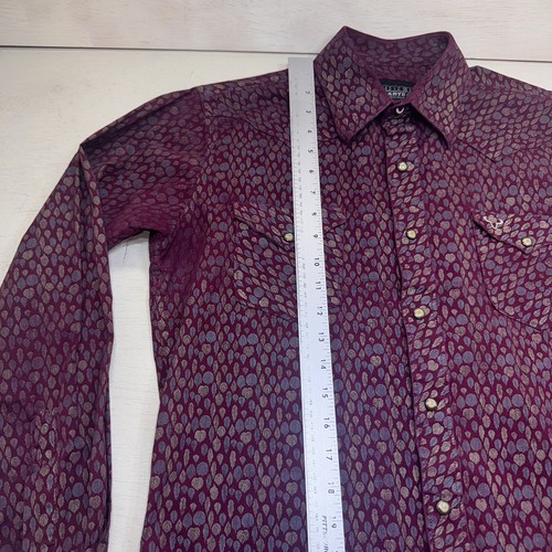 Rodeo Carte Shirt Mens Medium Pearl Snap All Over Print Floral Western Cowboy - Picture 11 of 18