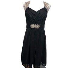 Betsy And Adam Women  s Size 6 Black Prom Dress Homecoming Date Night