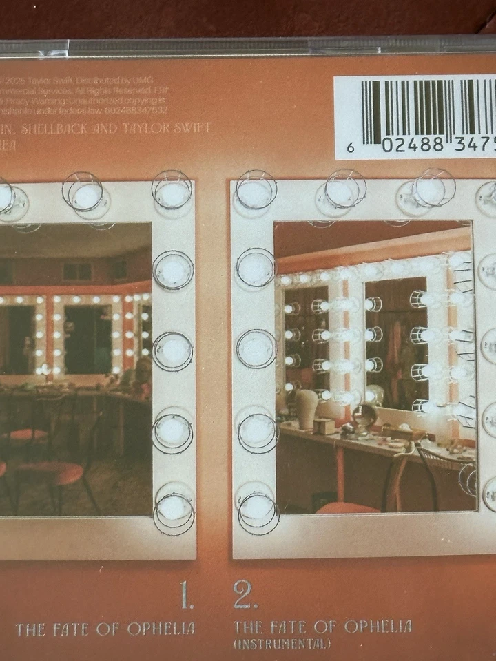 TAYLOR SWIFT THE LIFE OF A SHOWGIRL: THE FATE OF OPHELIA 2CD SINGLE LOT 4TRX NEW - Image 4 of 4