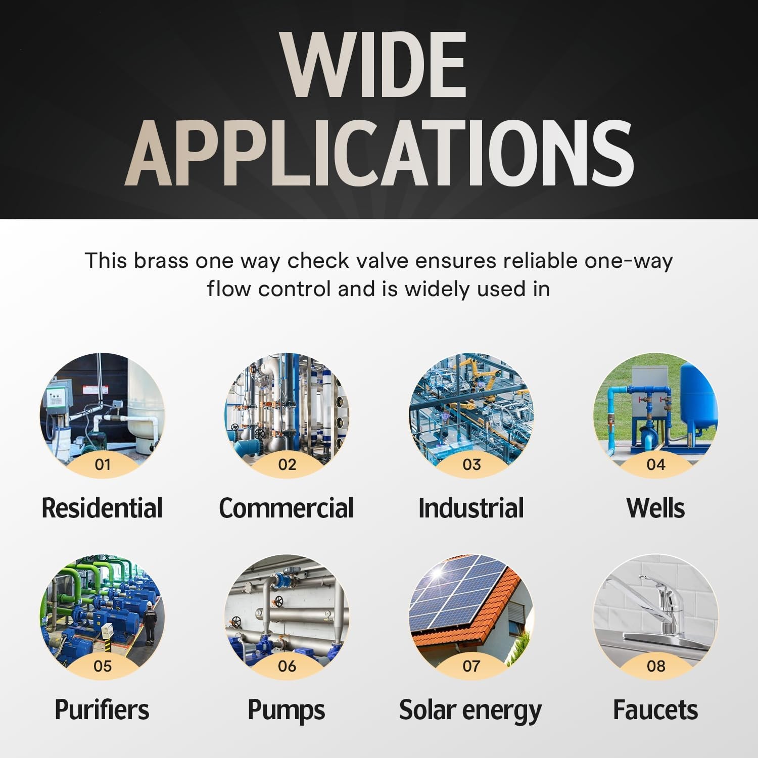 for SP0465X-125 One Way Brass Check Valve, 1-1/4" NPT male in/ 1-1/4" FNPT out