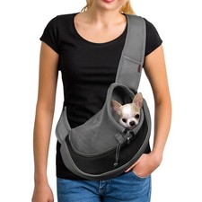 Pet Sling Carrier for 5-9 lbs Small Dogs  Cats Hands-Free Puppy with Safety