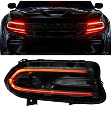 LED Projector Headlights RGB Lamps For 2015-2023 Dodge Charger from RGB HALOKITS