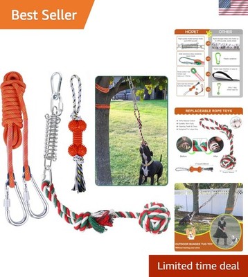 Durable Outdoor Bungee Tug Toy for Large Aggressive Chewers - 16ft Adjustable