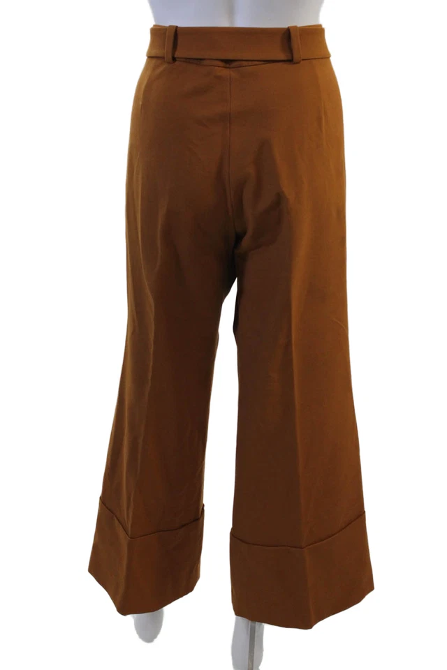 Sara Battaglia, Mujer, Marrón Recortado Vestido Pantalones Detalle Hebilla Talla S Foto 3 de 4