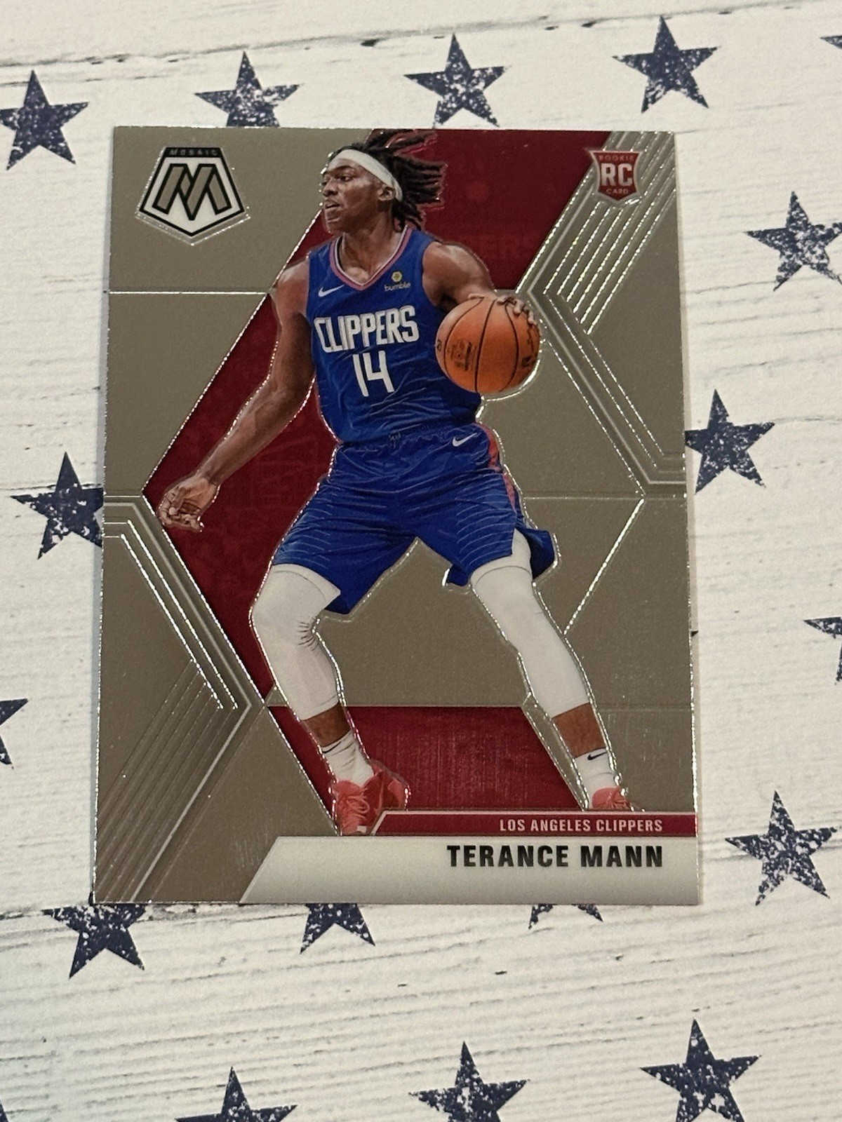 2019-20 Panini Mosaic Terance Mann Rookie #246 Los Angeles Clippers RC (Q)