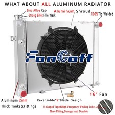 3Row Aluminum Radiator&Shroud Fan For Jeep Grand Cherokee ZJ 4.0L L6 1993-1997