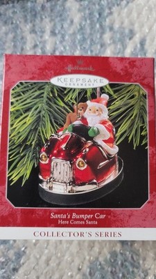 1998 Hallmark Keepsake Ornament Santa's Bumper Car Here Comes Santa ~ Brand New