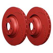 For Volkswagen Jetta 99-05 Cross Drilled 1-piece Front Brake Rotors