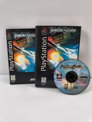 Jupiter Strike PS1  W/Registration Card Long Box PlayStation 1 CIB Tested