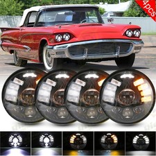 4pcs 5.75 5 34 Led Headlights Hilo Beam Turn For Gto Grand Prix Firebird