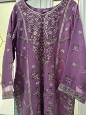 Pakistani Chiffon Salwar Kameez Large Size Bust 43/42 Lined