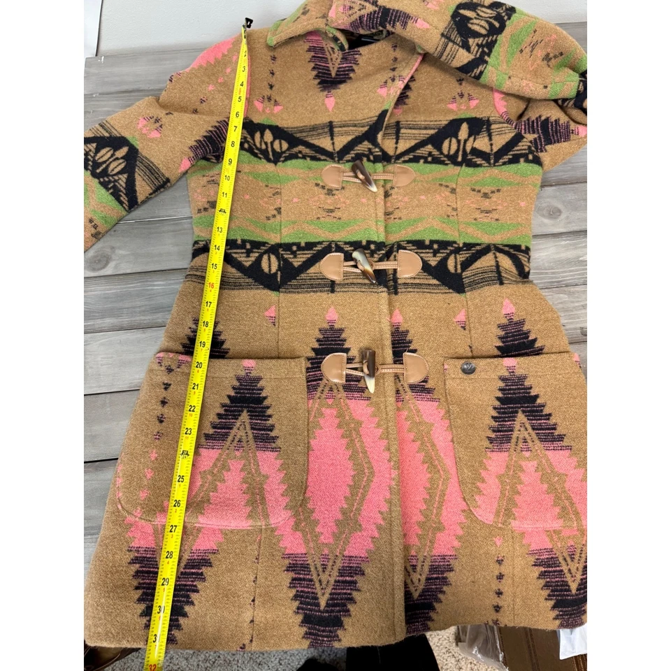 DEPT From the Heart 阿兹特克西南毛毯羊毛混纺切换外套 L 码 — 第 3/4 张图片