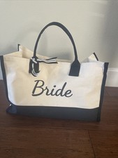 Bride Canvas Tote Bag 16 X 10 X 7  