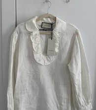 Brand New With Tags Gucci Linen Summer Dress Or Blouse Size Medium 40-44