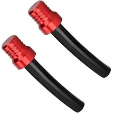 2 PCS Gas Caps Vent Hose, CNC Aluminum Gas Fuel Tank Caps Vent One-Way Valve Bre