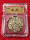 1886  MORGAN SILVER DOLLAR  ICG  MS 64                                   #T1752