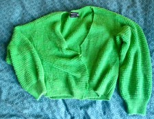 ASOS Design Green Chunky Knit Open Cardigan – Size 10