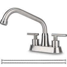 Utility Laundry Sink Faucet with 3/4" NPT, Tub Faucet Dual Lever Handles