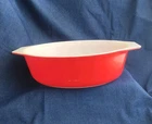 Vintage Pyrex 045 Red 2.5 Qt Quart Oval Casserole Dish No Lid
