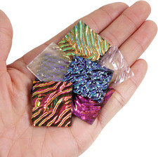 3 Bags /84G COE90 Dichroic Glass Scrap Assorted Fusible Glass Fusing Microwave