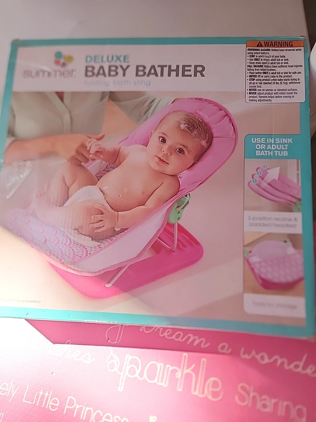 Summer infant deluxe baby bather(pink) Folding Bath Sling
Opens in a new window or tab