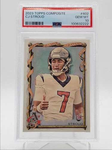 CJ STROUD 2023-24 TOPPS COMPOSITE ALLEN & GINTER ROOKIE GEM MT RC PSA 10 Q4320