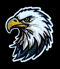Eagle Head Pattern iron on Patch2 3/4 x 2 1/2 inch