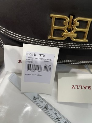 $1300 Bally Italy Beckie Bag Crossbody Size 1 Excellent Rare Color Stud 9.5/10