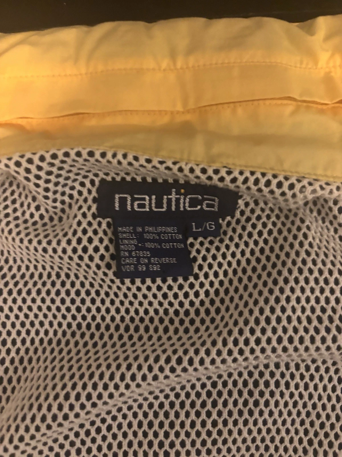 Nautica K-43 Men's Navy/Yellow Bomber Jacket Full Zip Stand-Up Logo Size L - product detail image 6