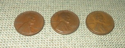 1950 P - D - S Circulated Lincoln Cents - FREE Shipping!