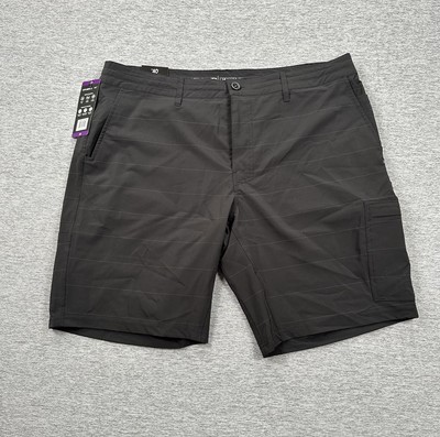 Oneill Crossover Hybrid Shorts Mens 40 Black Stripe Stretch Quick Dry Beach NEW