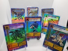 Vintage 1999 Digimon Lot of 7 Holo Cards First Edition Dolphmon AeroVeedramon...