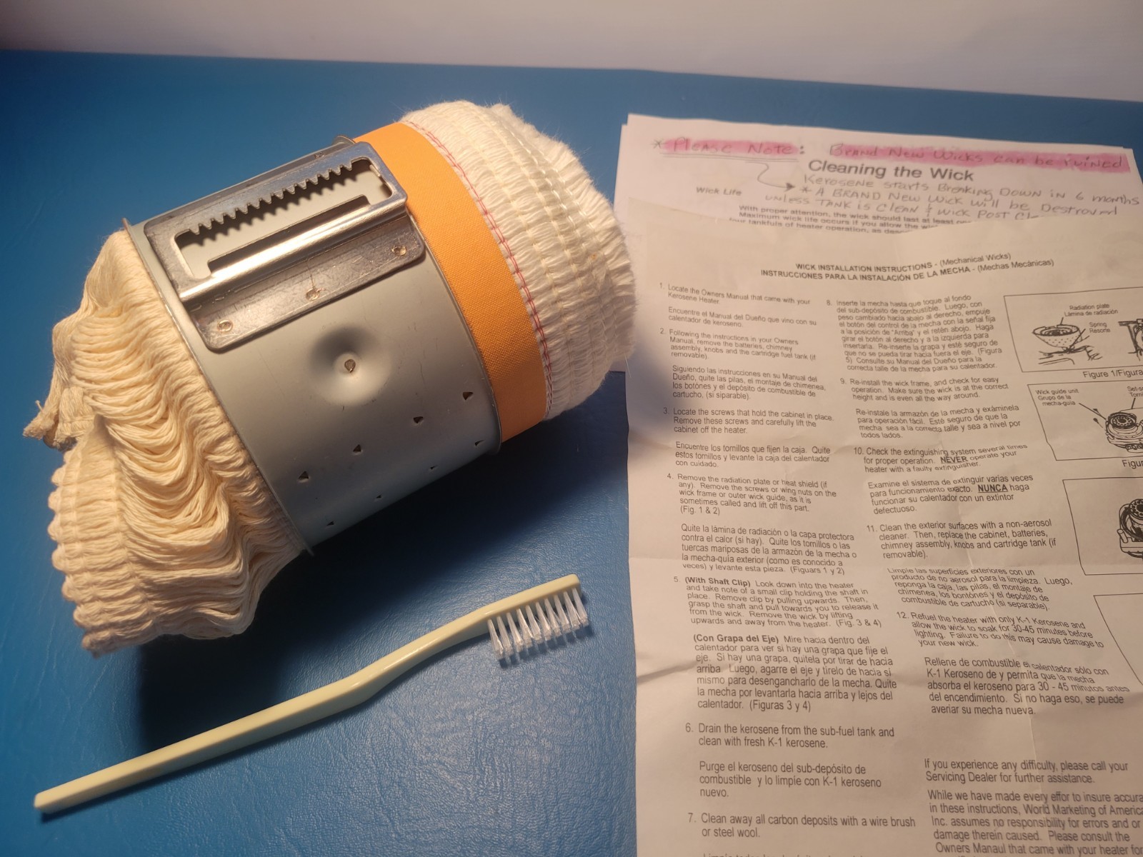 TOYOKUNI 80EA, 80EGQ, 30470 KEROSENE HEATER   WICK & WICK BRUSH  & CLEANING KIT