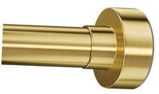 Shower Curtain Rod 34-96 Inches, Non-Slip, Never L:34-96 Inches Brushed Gold