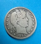1899 25C Barber Liberty Head Quarter Silver Classic US Type Coin