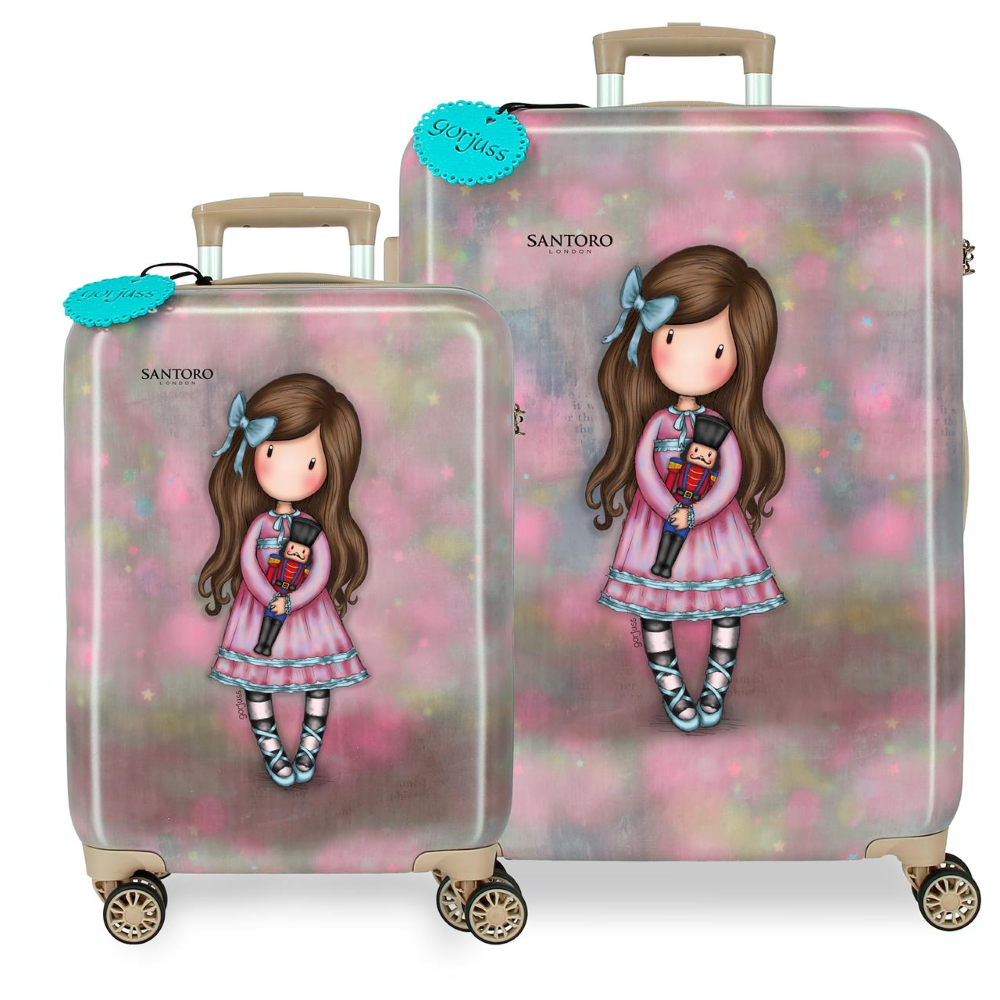 SET TROLLEY DA VIAGGIO GORJUSS SANTORO 55-68CM VALIGE ABS CON