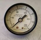 Vintage Ashcroft Pressure Gauge 0-200 Psi Psig Steampunk Meter-Lincoln St.Louis