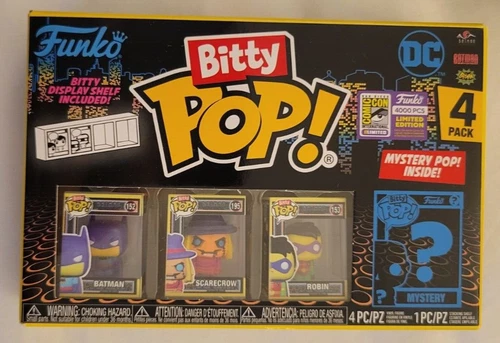 2023 SDCC FUNKO BITTY POP OFFICIAL STICKER SET OF 4 BATMAN HARLEY JOKER LE /4000