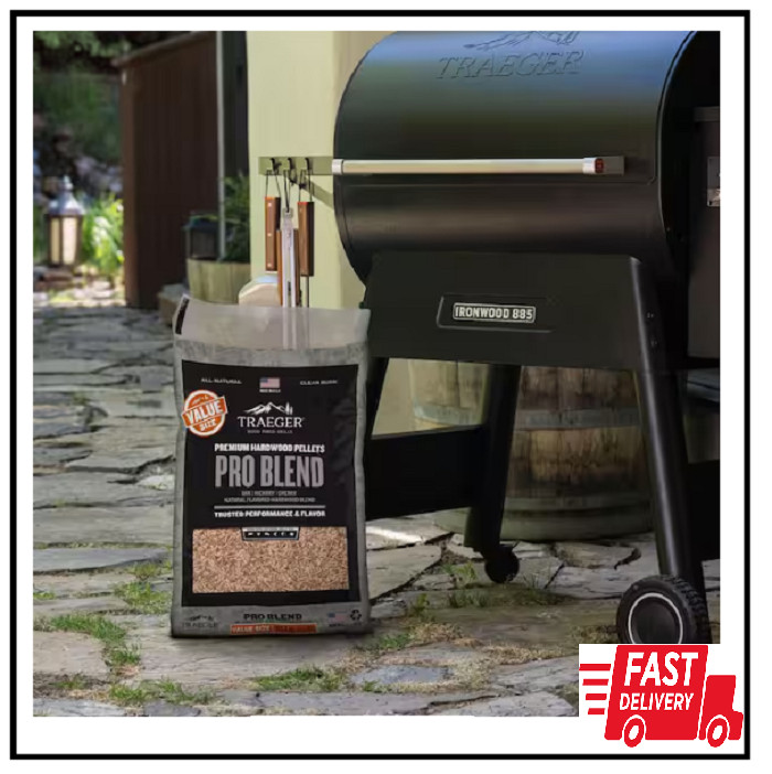 Traeger All-Natural Wood Grilling Pellets Pro Blend Cherry-Hickory-Oak 30 lb Bag