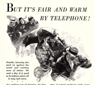 Winter Telephone 1934 Bell Telephone System Snow Winter Vintage Magazine Print Ad | eBay
