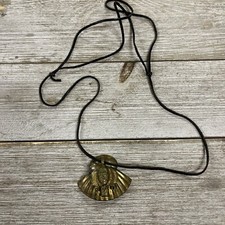 Unique Vintage Egyptian Mummy Brass Necklace