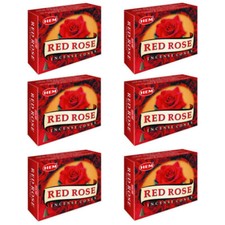 Hem Genuine Red Rose Incense Cone Dhoop Joss Hex Pagan
