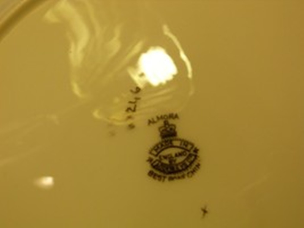 Adderley England Best Bone China Antique ALMORA Set of Four (4) Salad