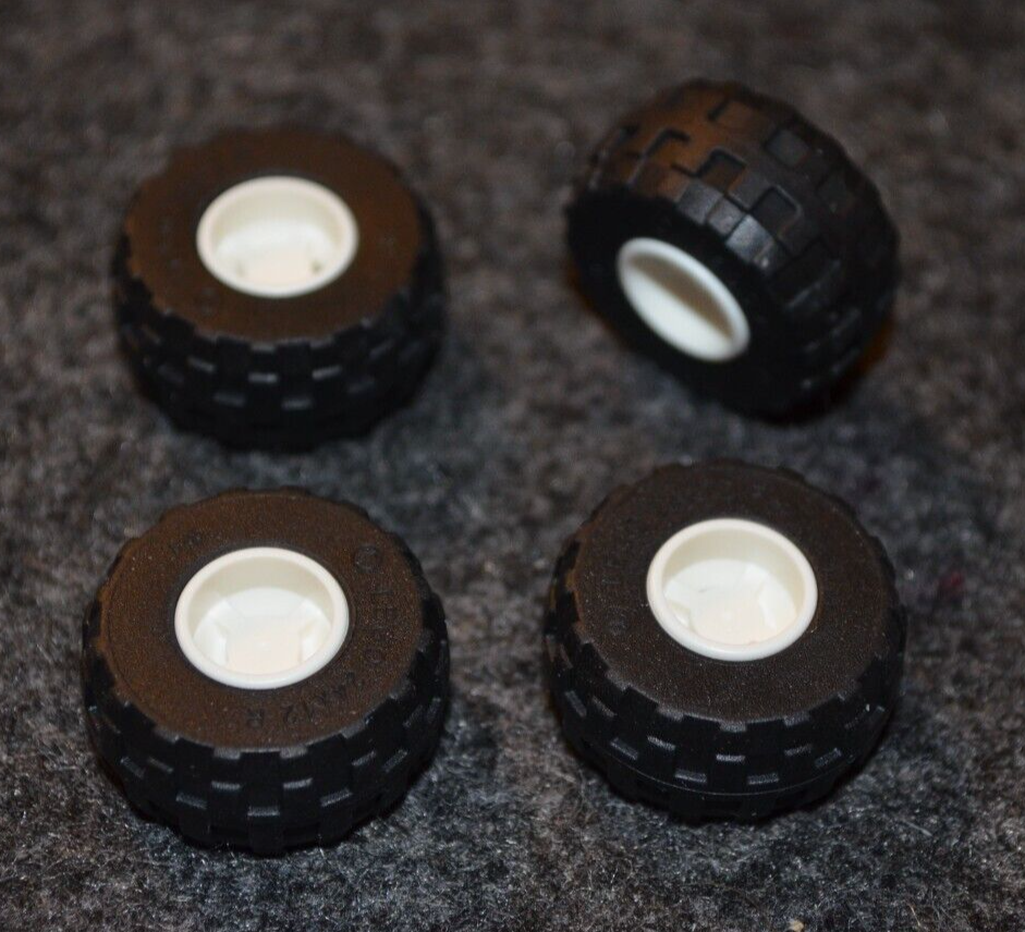 4) 24x12 R small Car/Truck Tires with White Rims NEW Lego