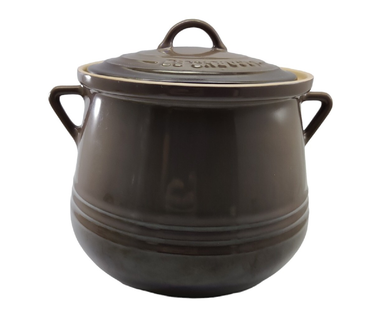 Le Creuset Heritage Collection Linen Soup Bean Pot Quart w Lid