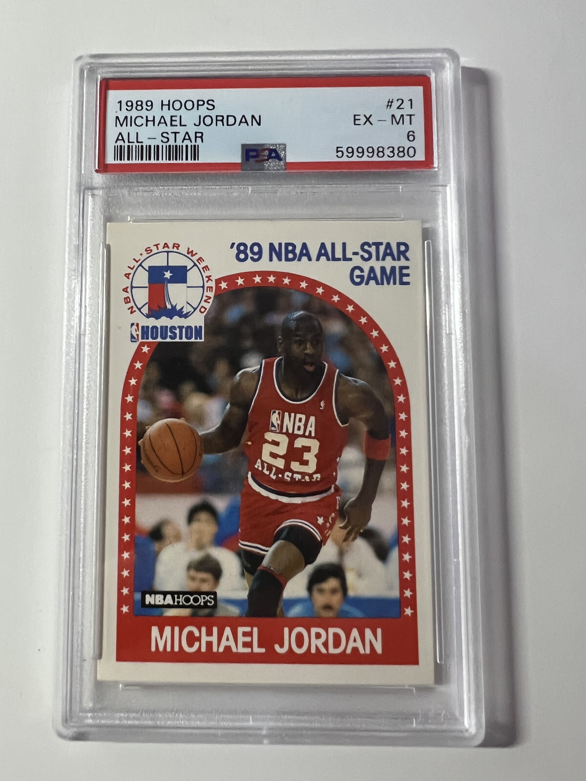 1989 Hoops Michael Jordan All-Star #21 PSA 6 EX-MT Chicago Bulls
